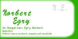 norbert egry business card